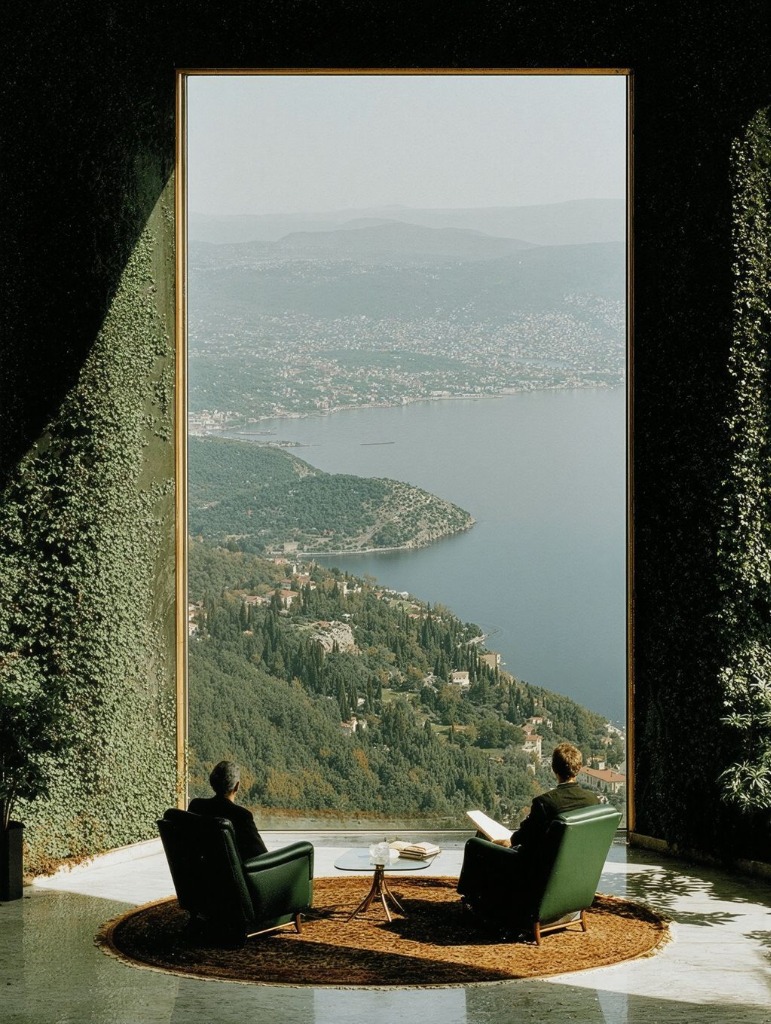 Boutique executive research library in Lake Como